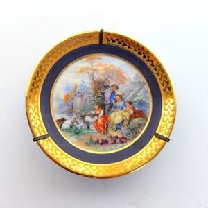 Vintage Limoges France Porcelain Romantic Small Decorative Wall Shelf Plate